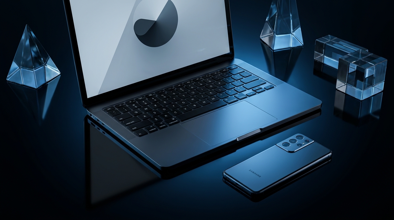 Latest Samsung flagship phone and laptop displayed by Sakatan Business Ventures